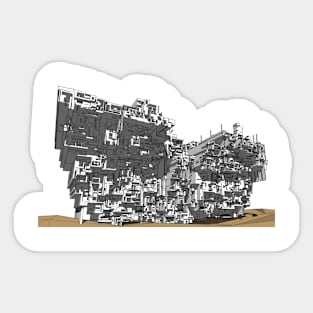 Utopia city fortress Sticker